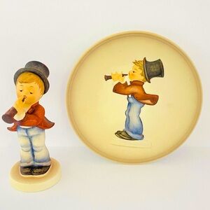 Vintage Decor Goebel Hummel Figurine & Mini Plate Serenade West Germany